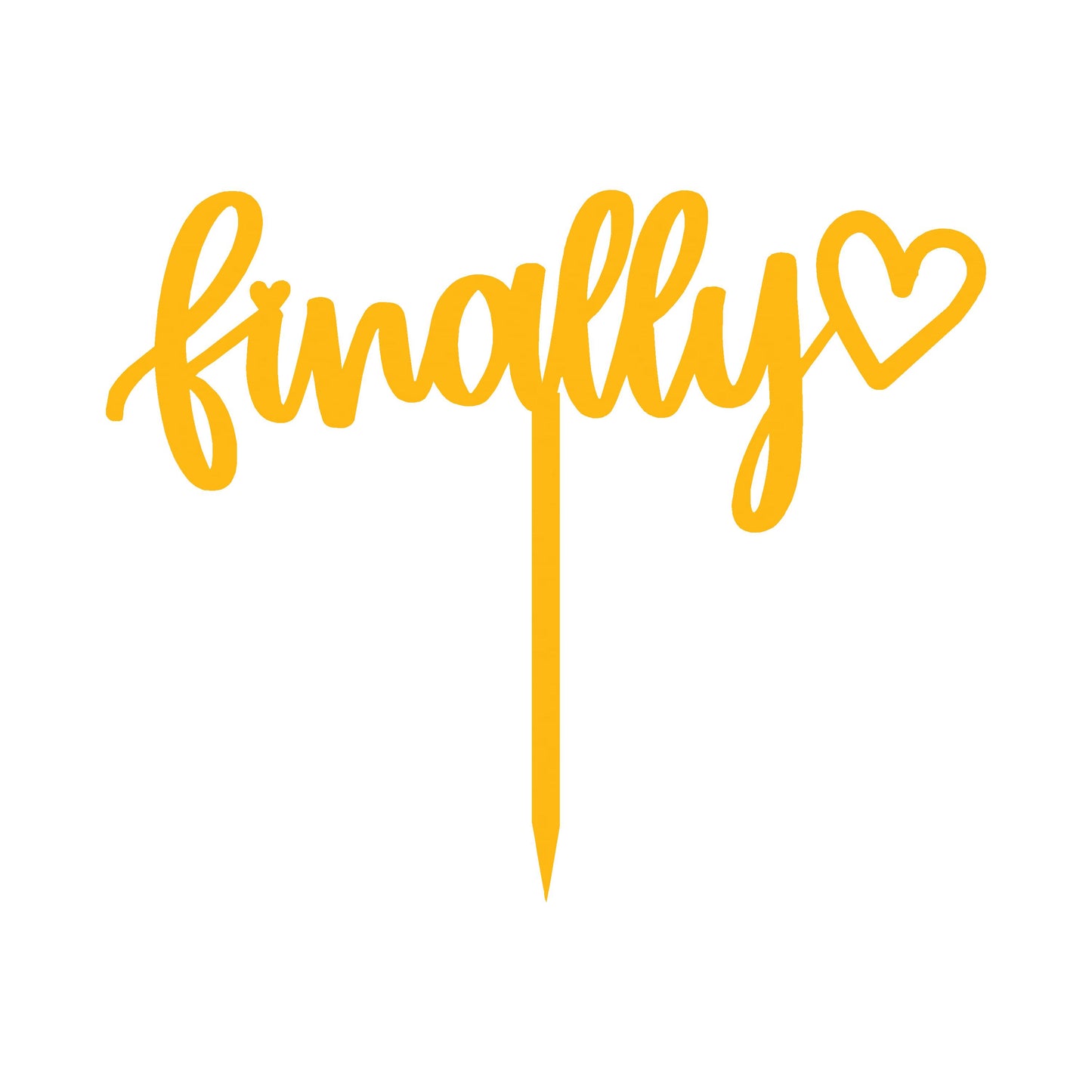 Finally Love cake  Topper