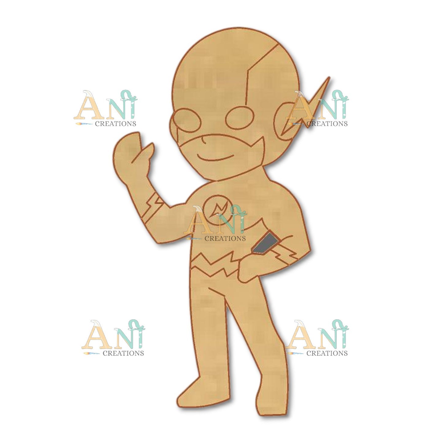 Flash Superhero MDF Cutout