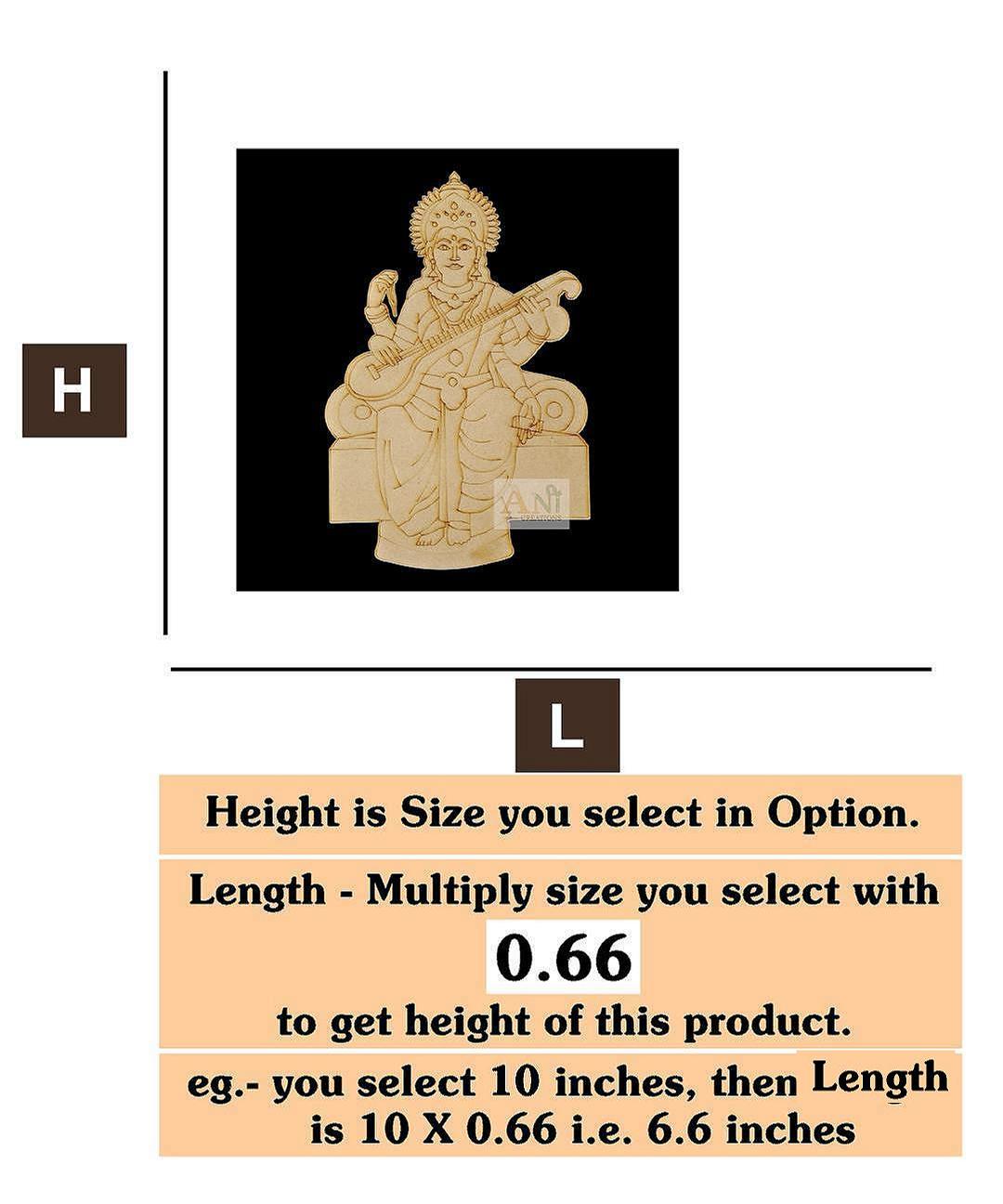 Saraswati ji  MDF Cutout