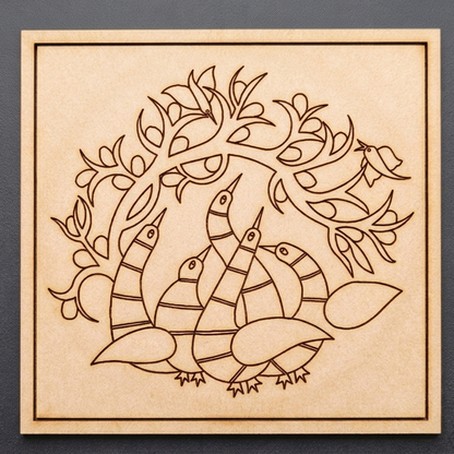 Gond art 3 MDF Premarked