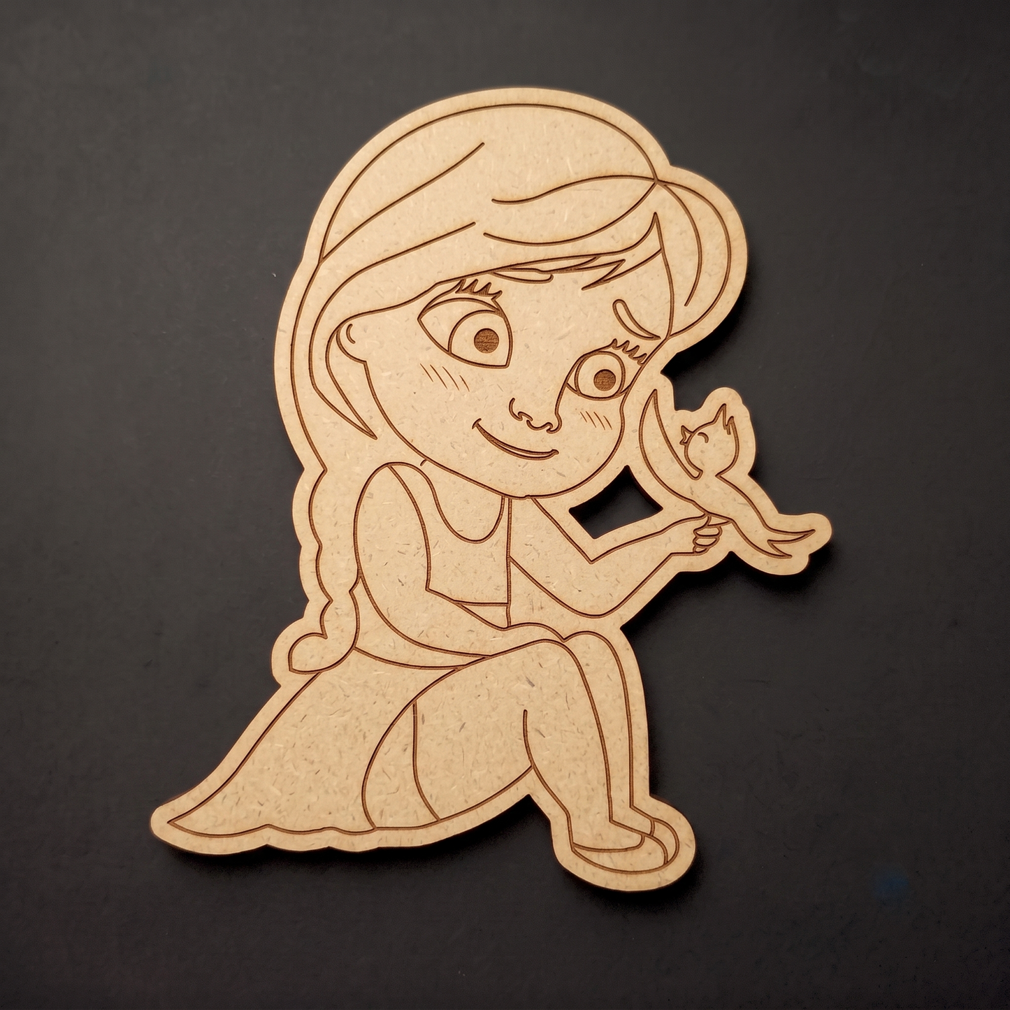 Young Girl MDF Cutout