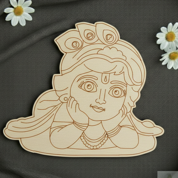 Baby krishna 7 MDF cutout