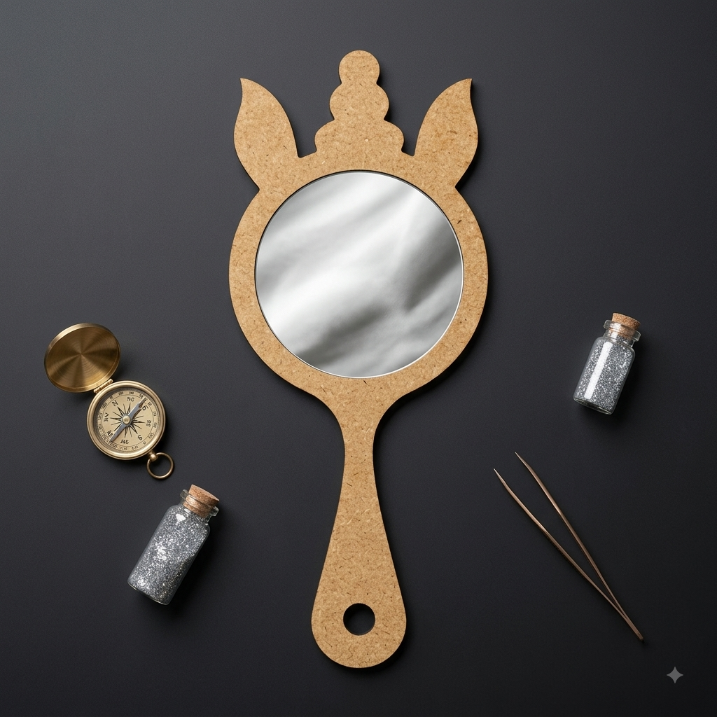 Hand Mirror MDF Cutout 2