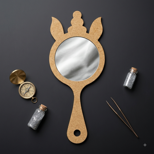 Hand Mirror MDF Cutout 2