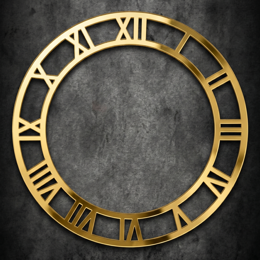 Golden Acrylic Roman Clock Dial 3