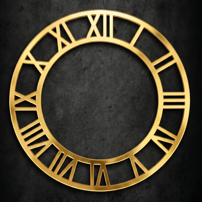Golden Acrylic Roman Clock Dial 2
