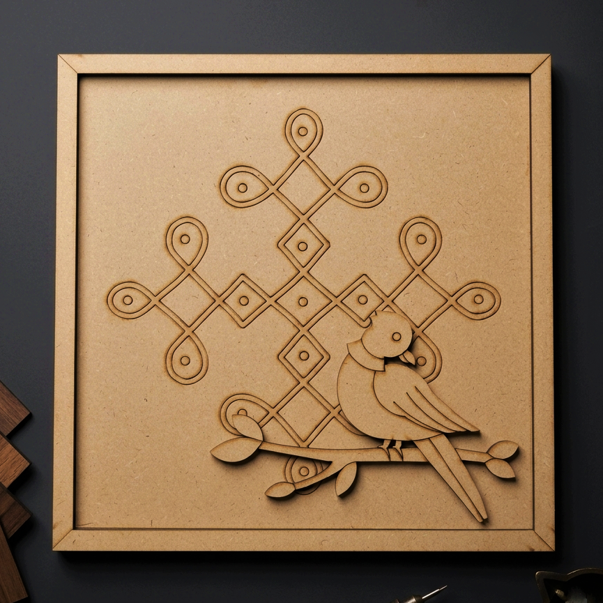 MDF Double Layer Kolam base 1