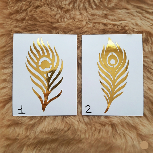 Mor pankh  peacock feather vinyl Sticker (1 pc)