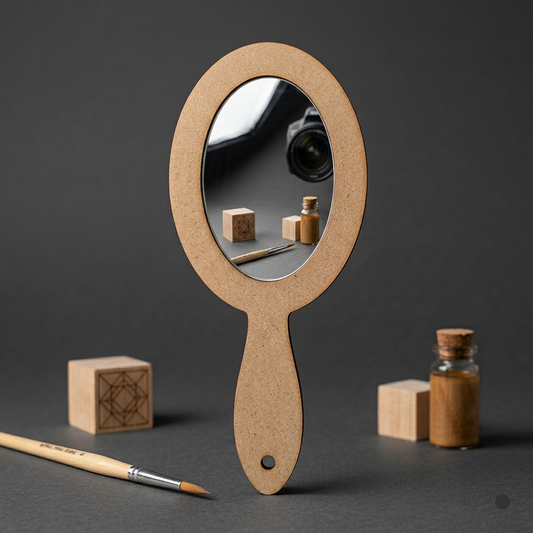 Hand Mirror MDF Cutout 7
