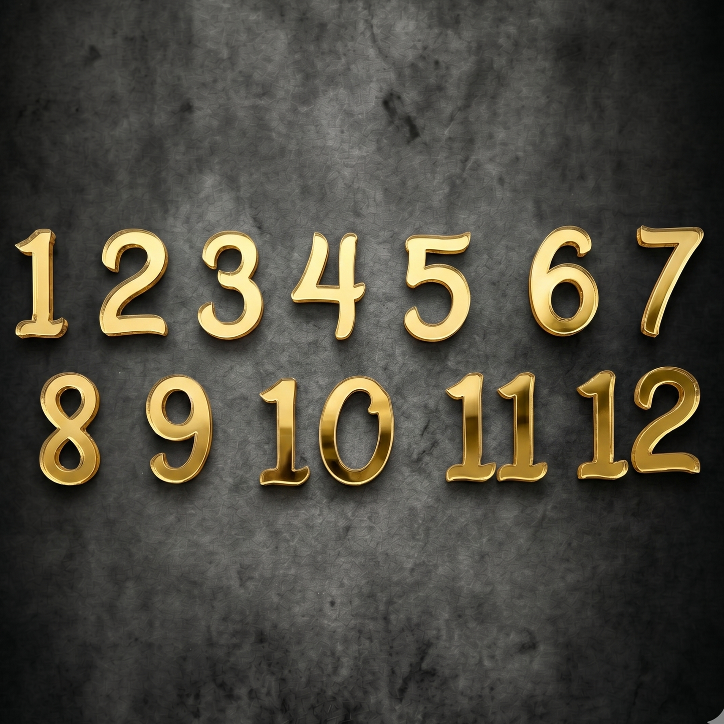 Acrylic Golden Cutting Number, Digits, Numeric Number