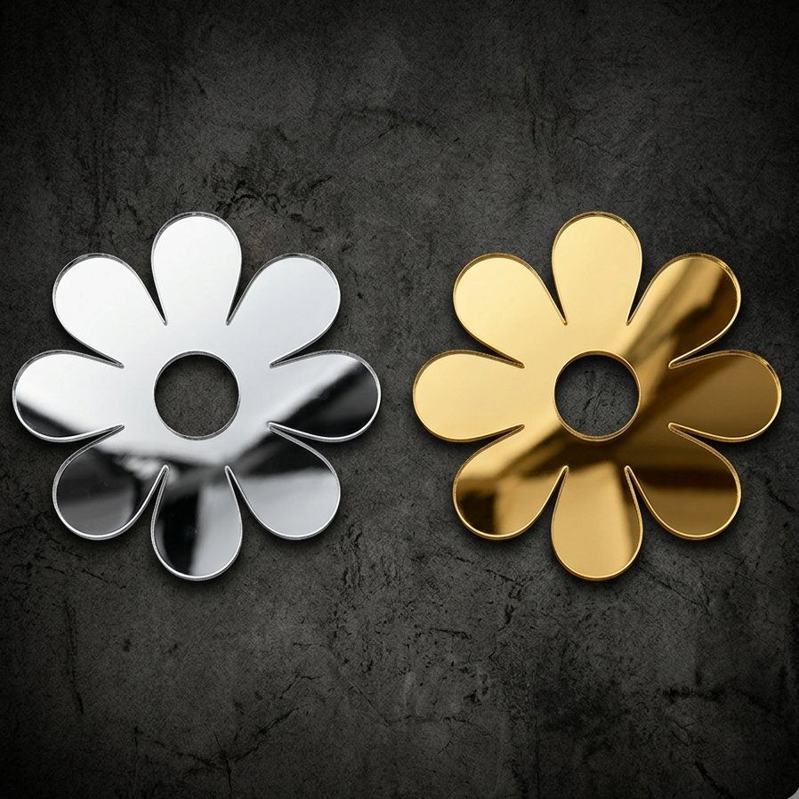 Flower Design 2 -Acrylic Mirror - 1000 Pcs