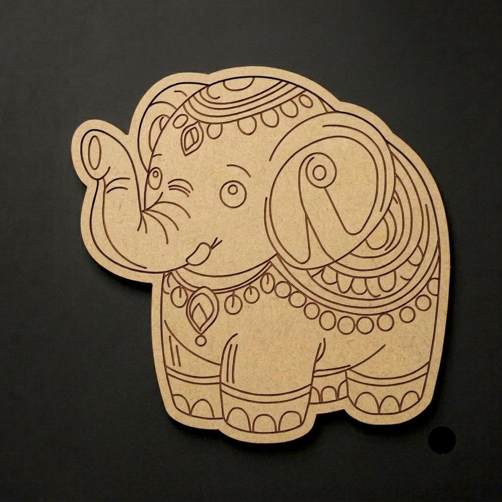 Cartoon elephant 6 MDF Cutout