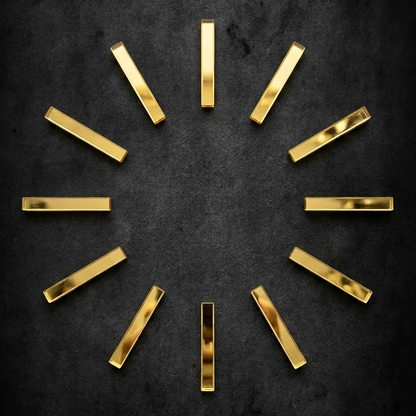 Acrylic Golden Clock Sticks Cutting