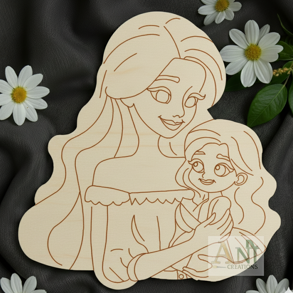 Children hugging 3  MDF Cutout