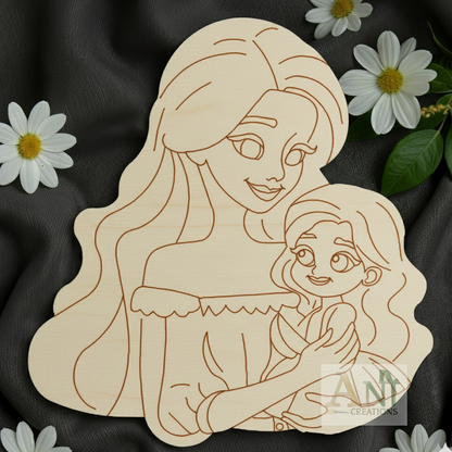 Children hugging 3  MDF Cutout