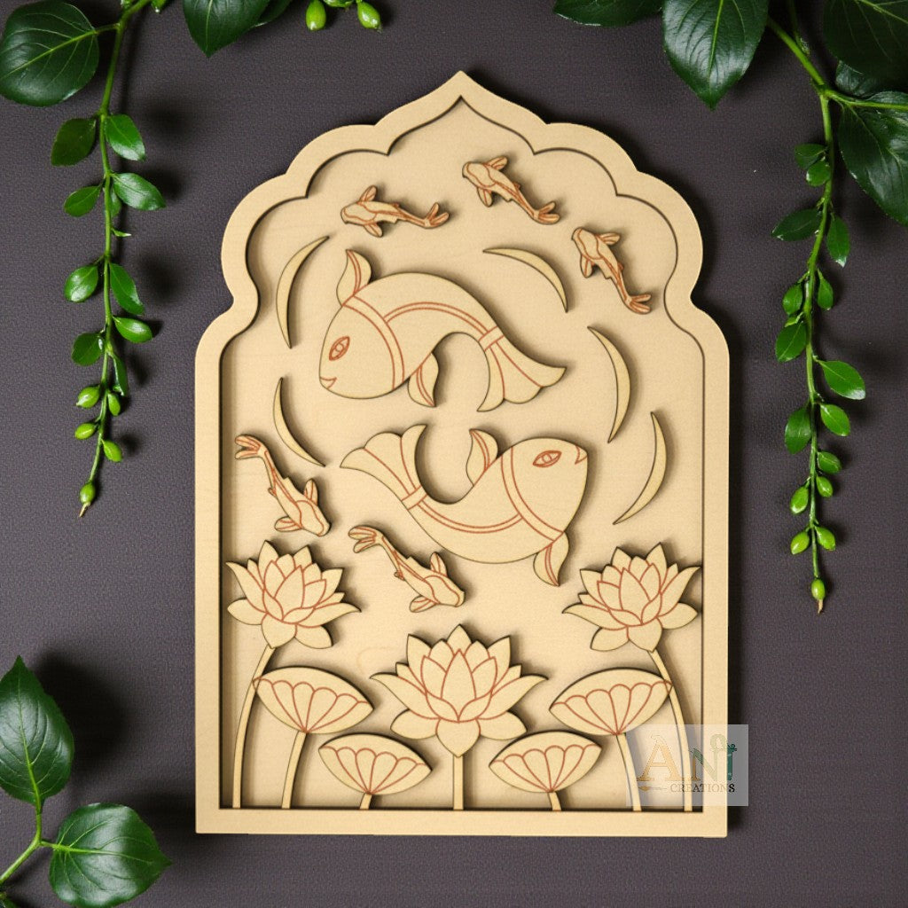 MDF Double Layer Fish Jharokha 19