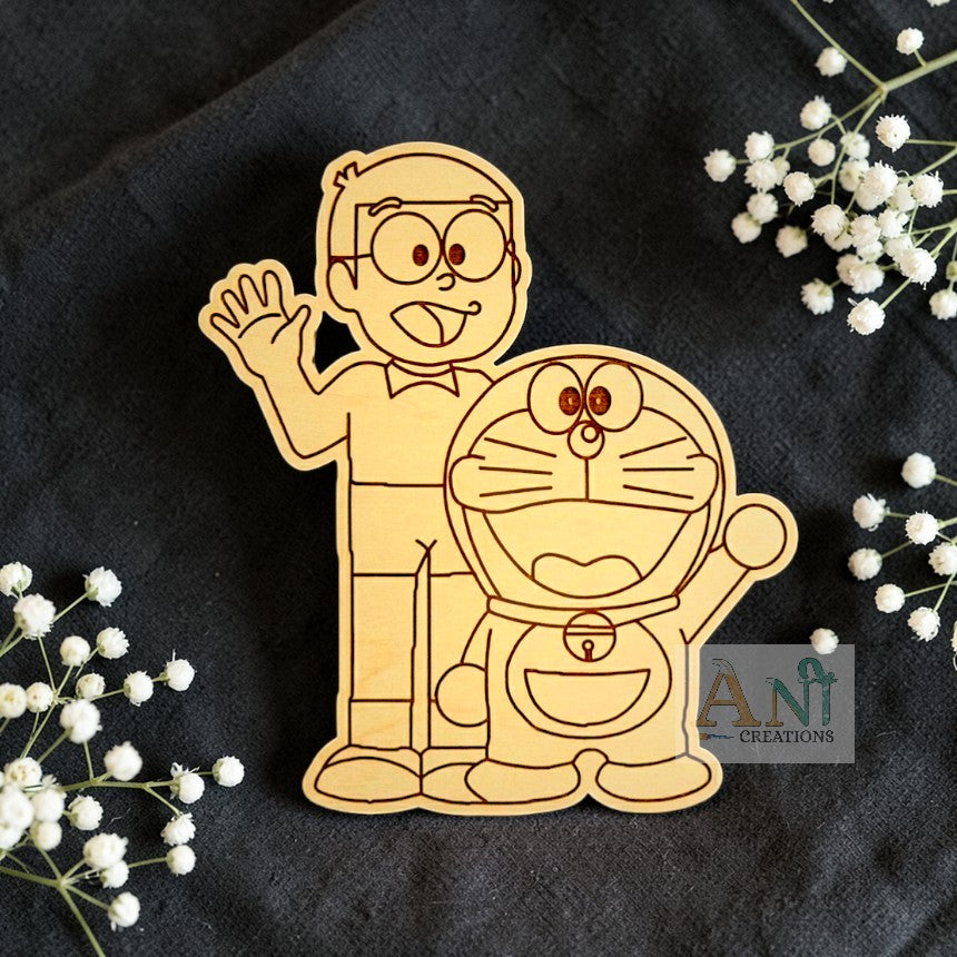 Nobita and Doraemon MDF Cutout