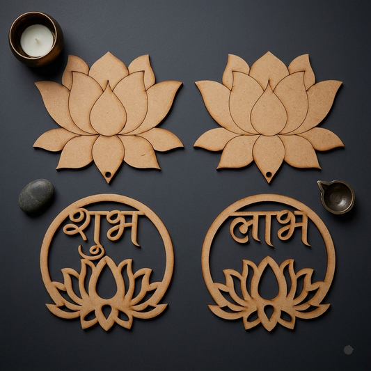 Lotus Shubh Labh hanging MDF Design 29