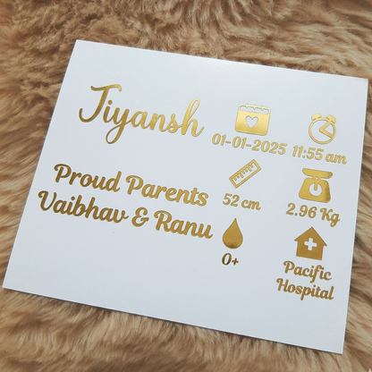 Baby birth detail vinyl sticker