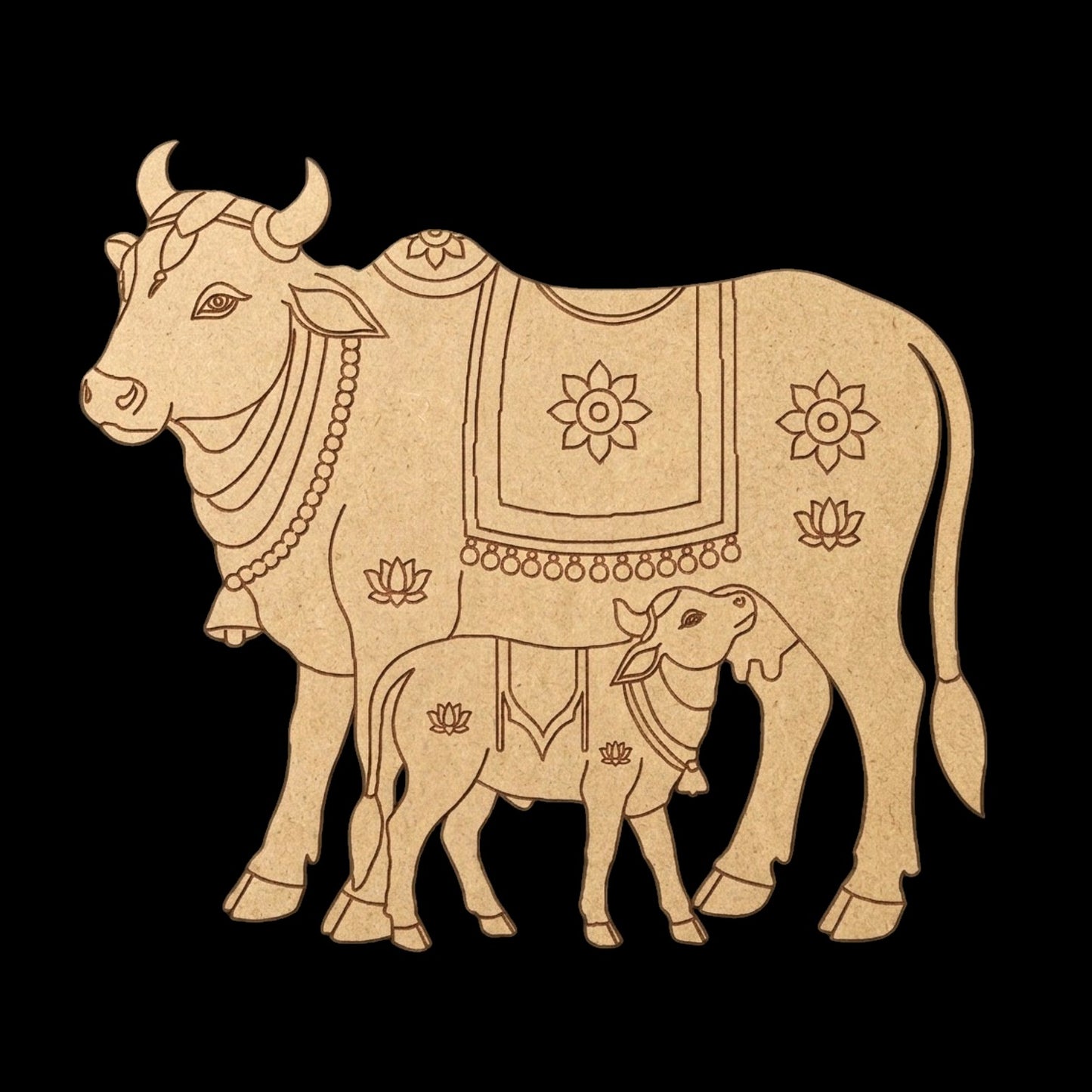 Cow calf cutout 3 MDF Cutout