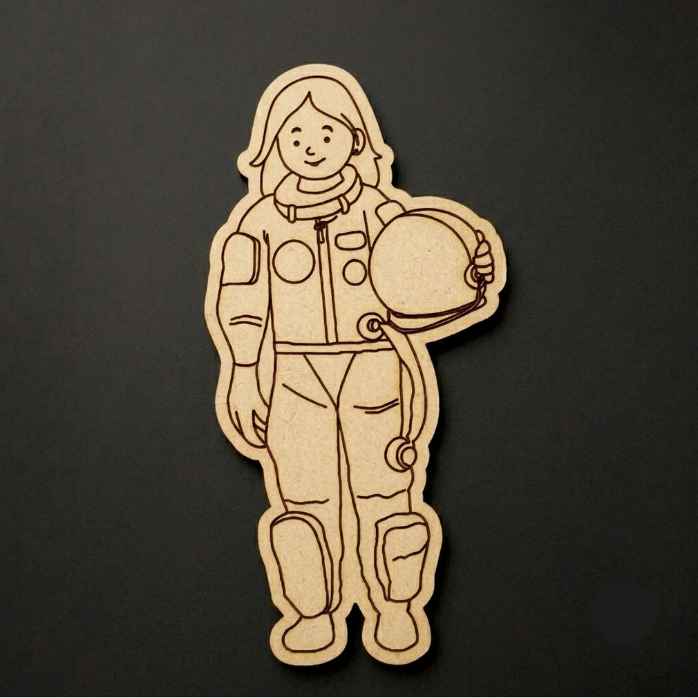 Woman Astronaut MDF Cutout