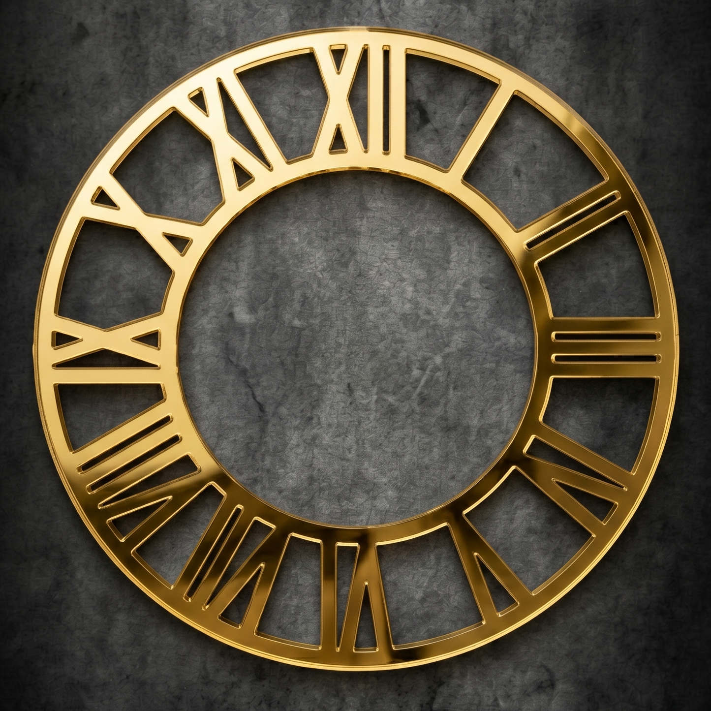 Golden Acrylic Roman Clock Dial 1