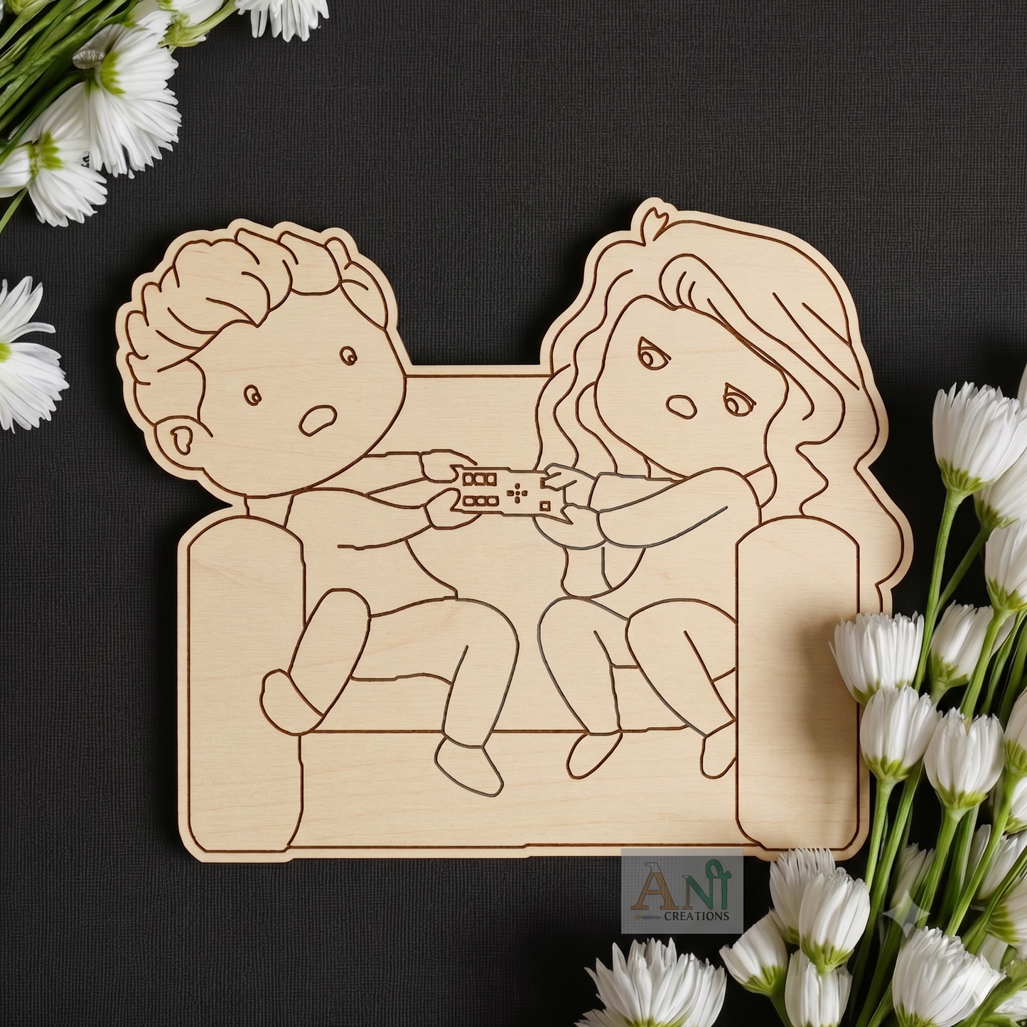 Brother and Sister 4 MDF Cutout
