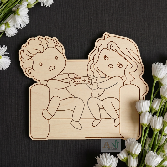 Brother and Sister 4 MDF Cutout