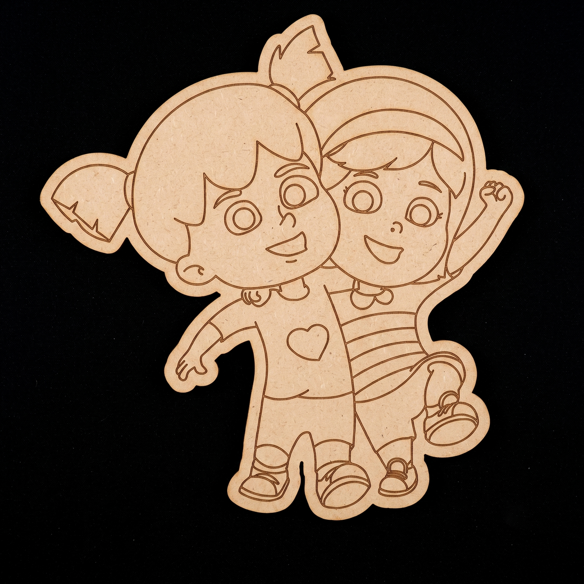 Brother and Sister 9 MDF Cutout