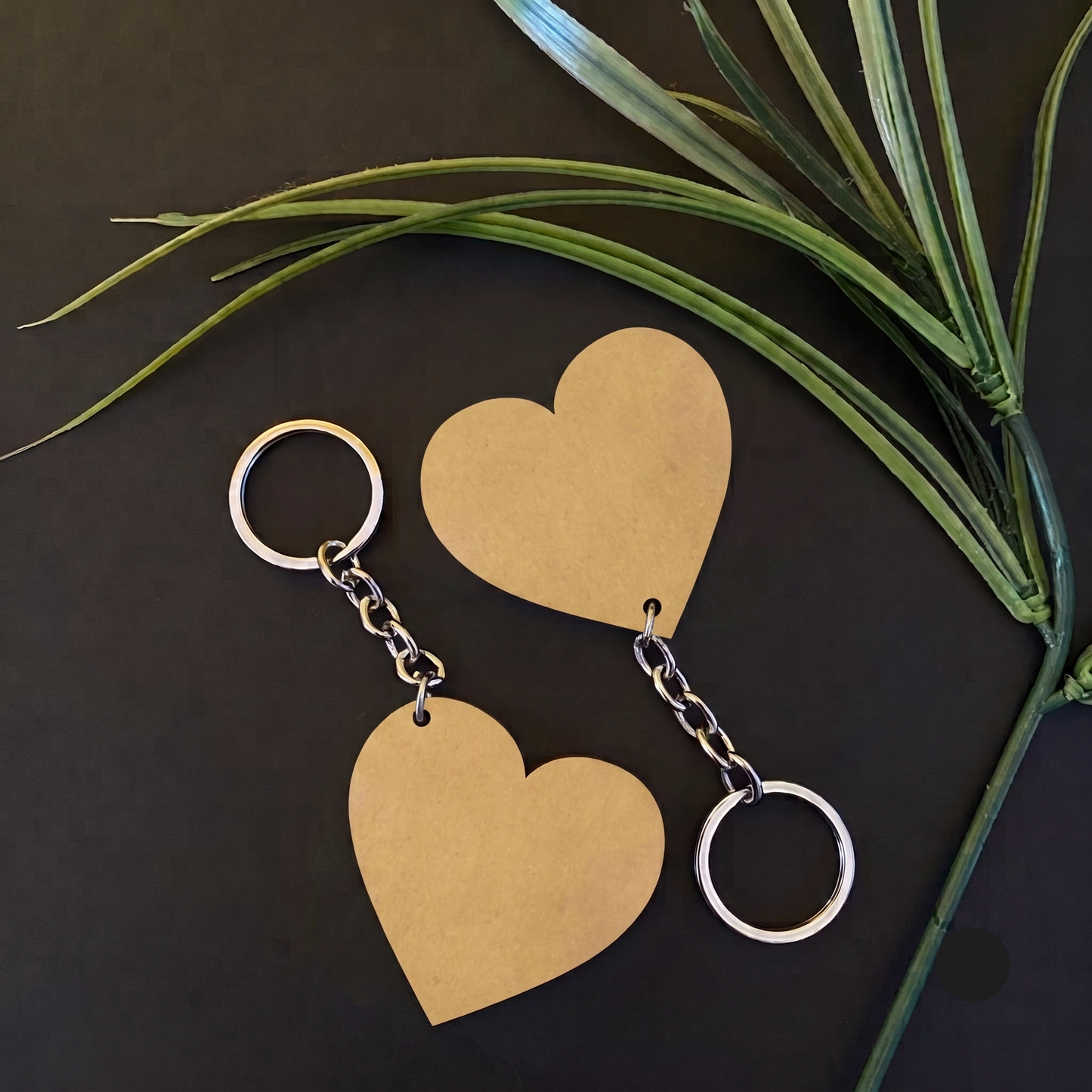 Heart Shape Base With 1 Hole Cutout MDF Design