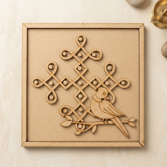 MDF Double Layer Kolam base 4