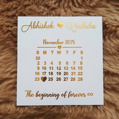 Calendar photo frame sticker