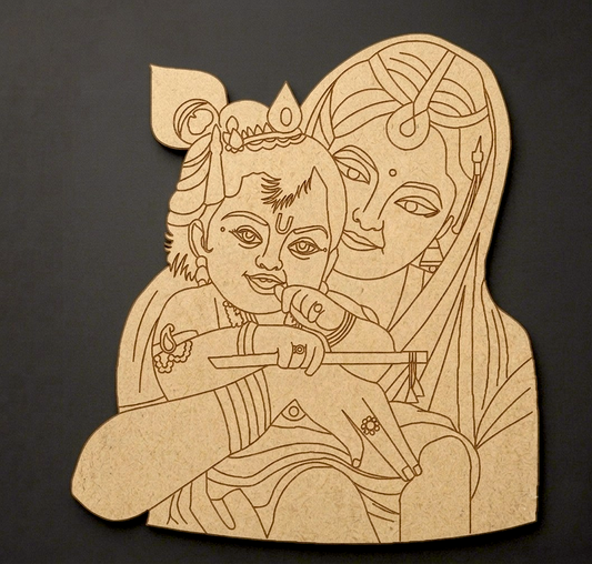 Krishna Yashoda MDF cutout 2
