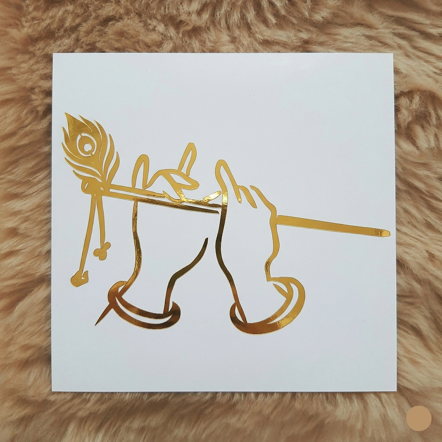 Krishna hands bansuri vinyl Sticker