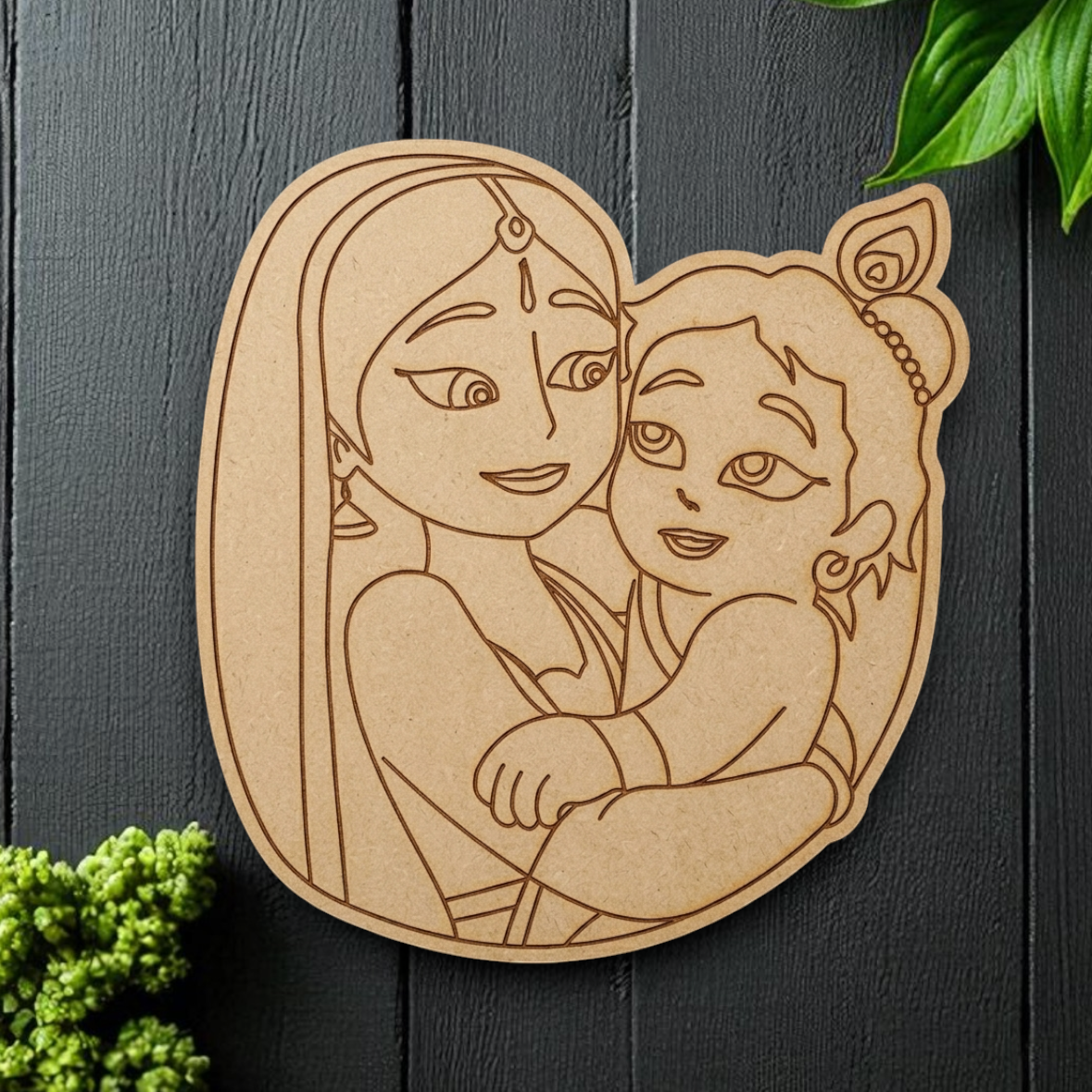 Yashoda Krishna 3 MDF Cutout