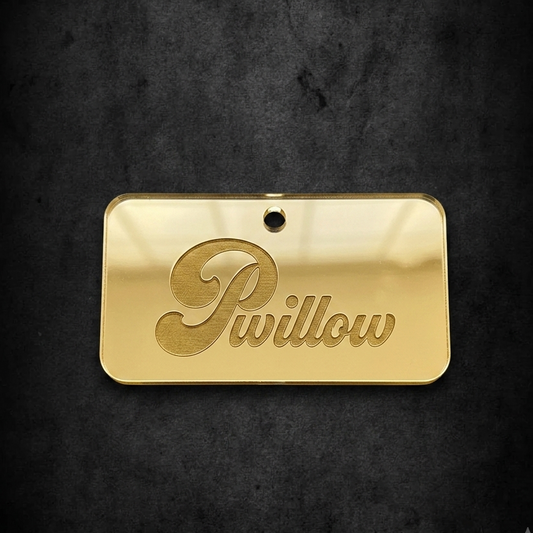Golden Acrylic Customised tag 1