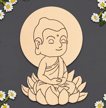 Baby Budhha MDF Cutout