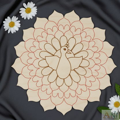 Peacock 17 MDF Premarked