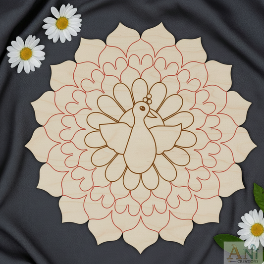 Peacock 17 MDF Premarked