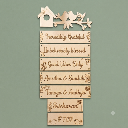 Sentiment Plank- Welcome To Our Home Theme