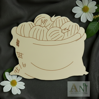 Vegetable Basket  MDF Cutout