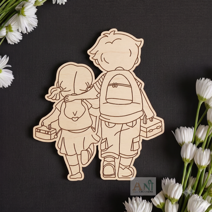 Brother and Sister 5 MDF Cutout