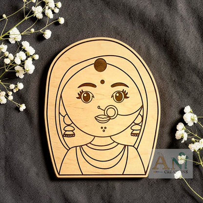 Padharo saa woman 4 MDF Cutout