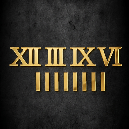 Acrylic Golden Cutting Number, Digits, Roman Number