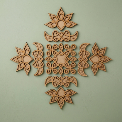 kolam Double Layer Rangoli Base 48