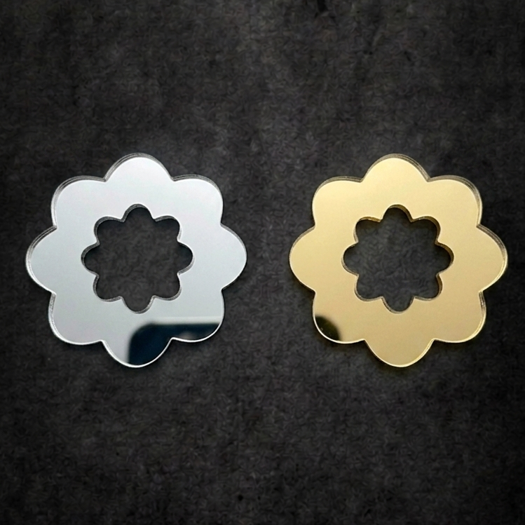 Golden Fancy Shape 5 Acrylic Mirror - 1000 Pcs