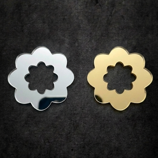 Golden Fancy Shape 5 Acrylic Mirror - 1000 Pcs
