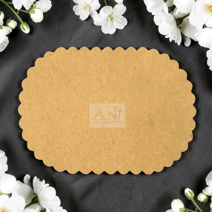 Plain Rounded Scallop Rectangle MDF