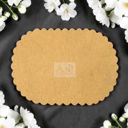 Plain Rounded Scallop Rectangle MDF
