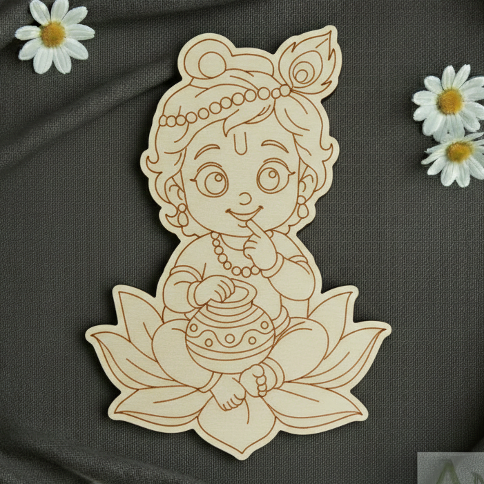 Baby krishna 6 MDF cutout